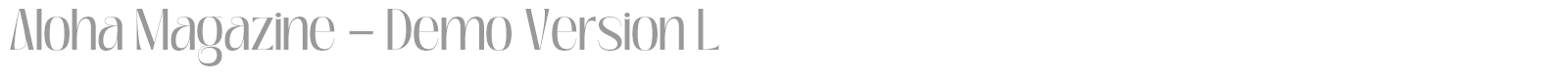 Aloha Magazine font preview