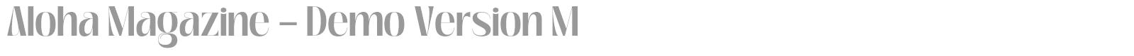 Aloha Magazine font preview