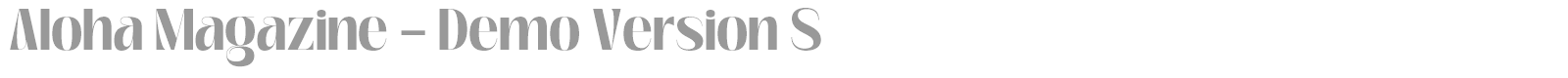 Aloha Magazine font preview