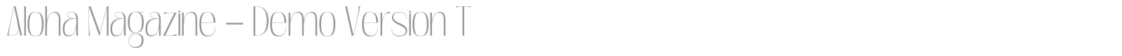 Aloha Magazine font preview