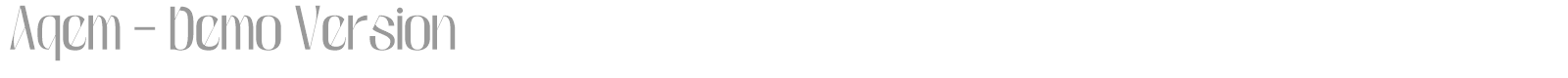 Aqem font preview