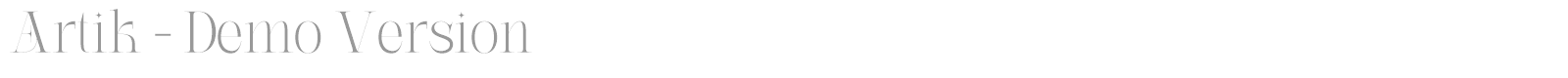 Artik font preview