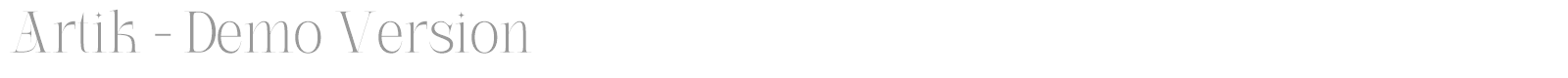 Artik font preview