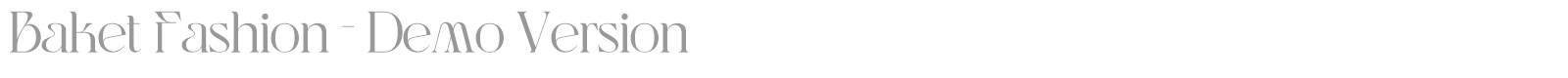 Baket Fashion font preview