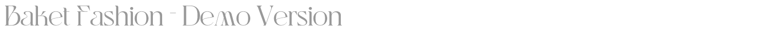 Baket Fashion font preview