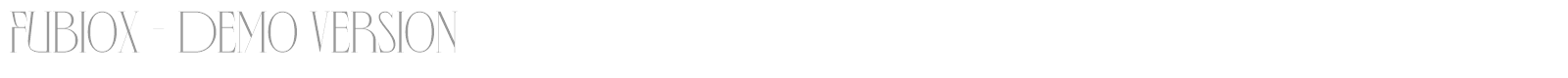Fubiox font preview