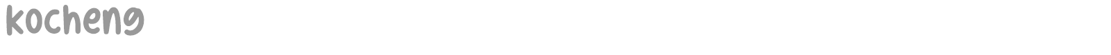 Kocheng font preview