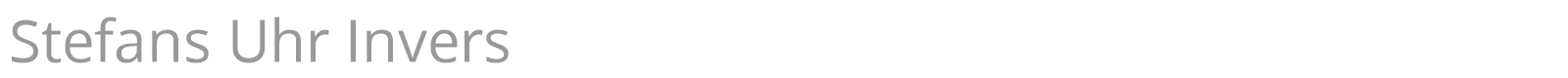 Stefans Uhr font preview