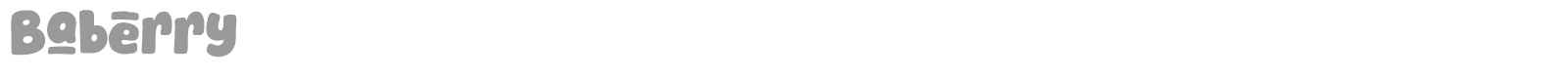 Baberry font preview