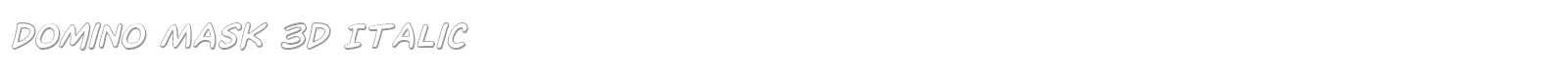 Domino Mask font preview