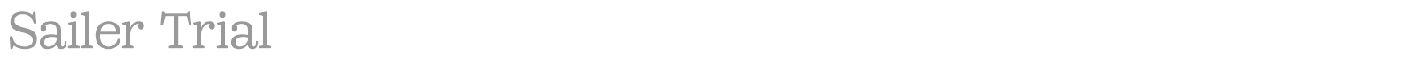 Sailer font preview
