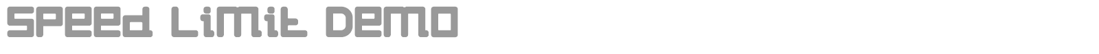 Speed Limit font preview