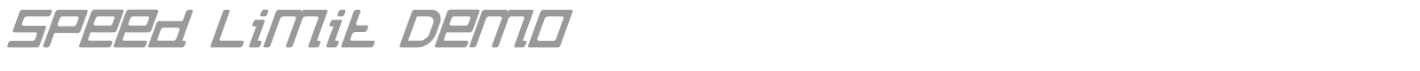 Speed Limit font preview