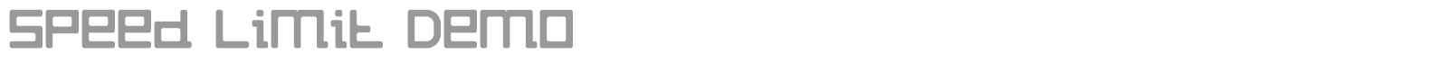 Speed Limit font preview