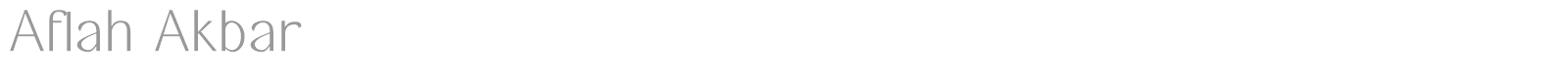 Aflah Akbar font preview