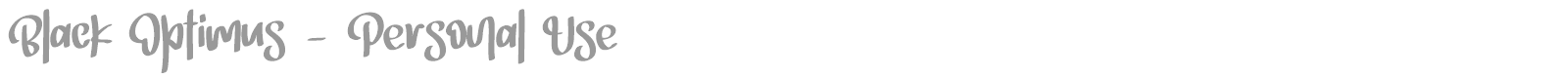 Black Optimus font preview