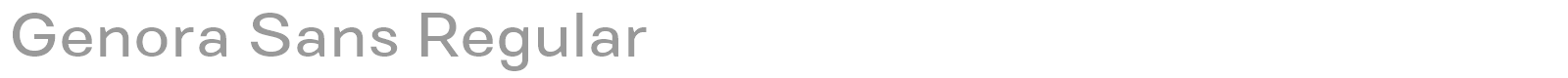 Genora Sans font preview