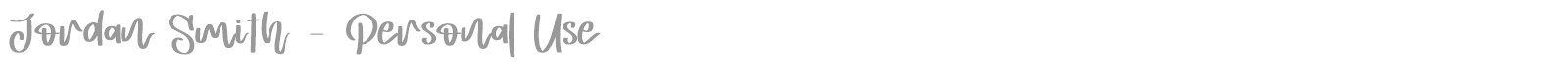 Jordan Smith font preview