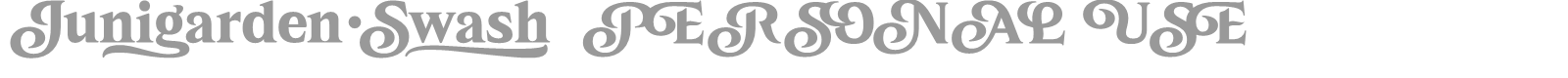 Junigarden Swash font preview
