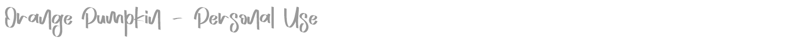 Orange Pumpkin font preview
