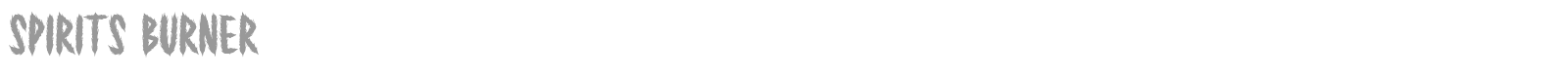 Spirits Burner font preview