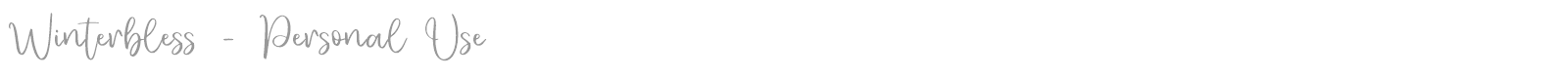 Winterbless font preview