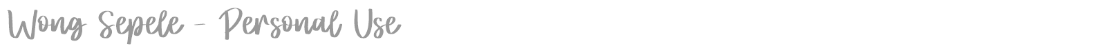 Wong Sepele font preview