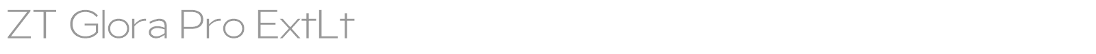 ZT Glora Pro font preview