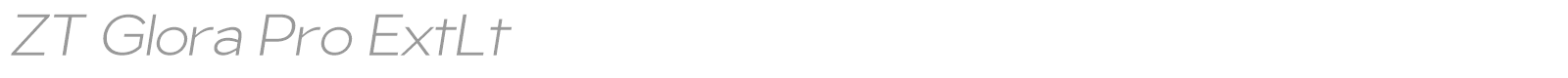ZT Glora Pro font preview