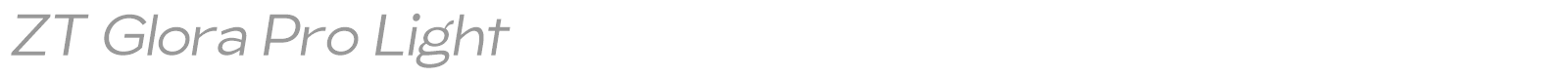 ZT Glora Pro font preview