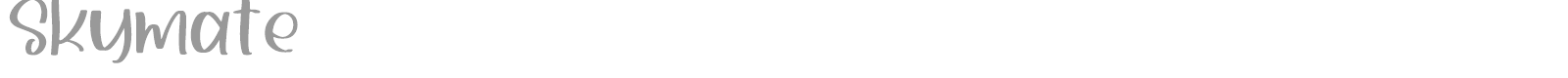 Skymate font preview
