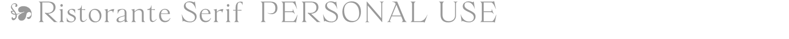 Ristorante Serif font preview