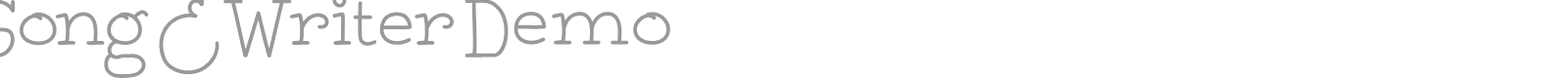 Song And Writer font preview