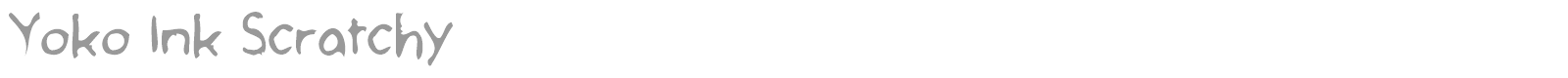 Yoko Ink Scratchy font preview