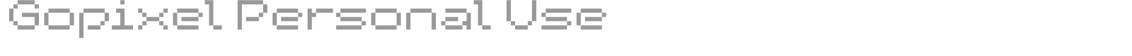 Gopixel font preview
