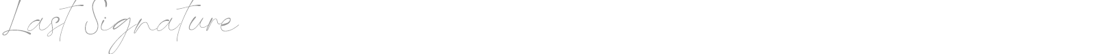 Last Signature font preview