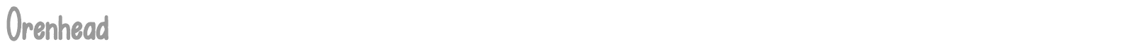 Orenhead font preview