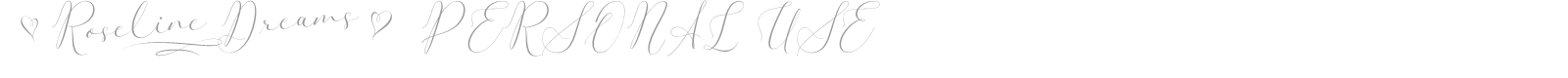 Roseline Dreams font preview