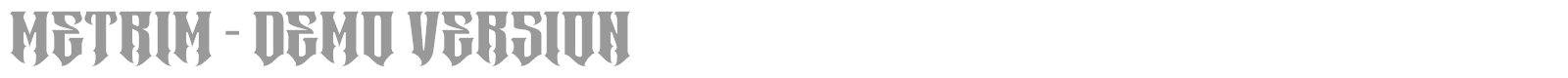 Metrim font preview