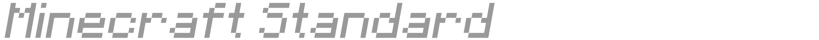 Minecraft Standard font preview
