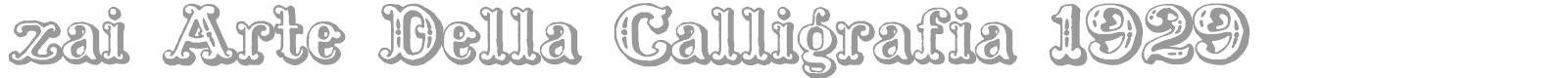 zai Arte Della Calligrafia 1929 font preview