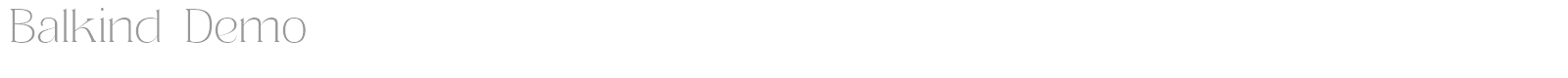 Balkind font preview