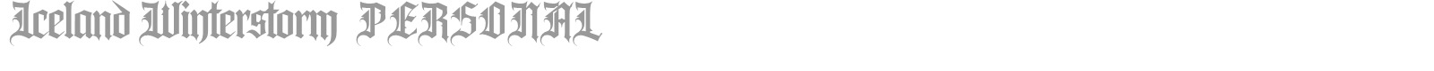 Iceland Winterstorm font preview