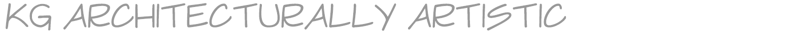 KG Architecturally Artistic font preview