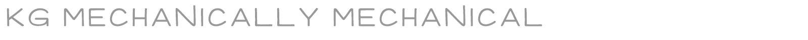 KG Mechanically Mechanical font preview