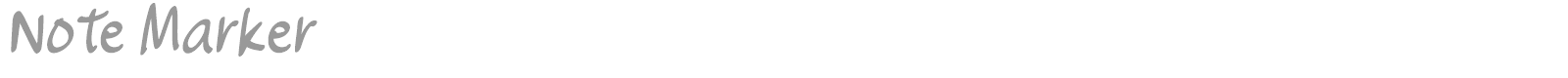 Note Marker font preview