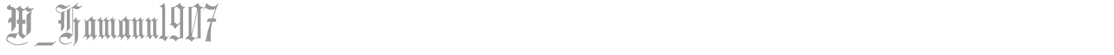 W. Hamann 1907 font preview