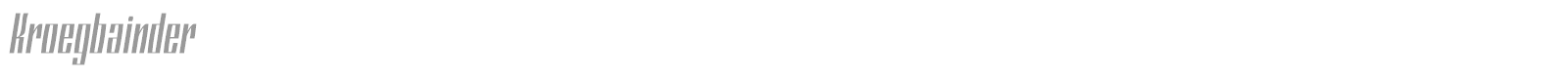 Kroegbainder font preview