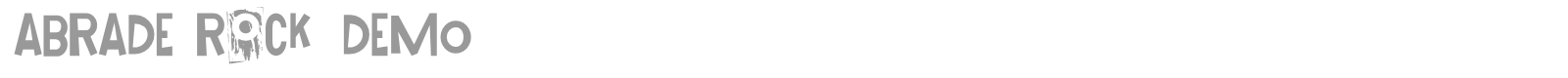 Abrade Rock font preview