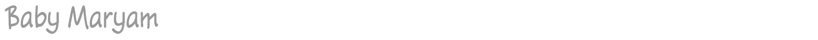 Baby Maryam font preview